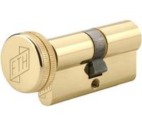 Cylindre de serrure à bouton FTH 6G, 40Bx30mm, cylindre et clés en laiton, 3 clés plates réversibles - FTH