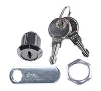 Cylindre de serrure à came sécurisé pour portes en bois, métal, verre, bureau, maison, tiroir, casier, boîte aux lettres, avec deux clés amovibles 25 mm (16 mm)