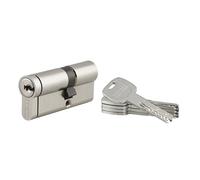 Cylindre de serrure à double entrée en nickel Thirard Transit 2 30x40mm, lot de 1