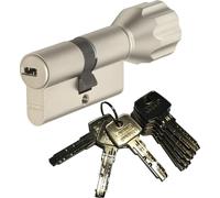 Cylindre de serrure ABUS EC550, compatible avec les cylindres Knauf, longueur Z30/K30 mm (entraxe c=60 mm), fourni avec 8 clés, protection anti-perçage SKG**