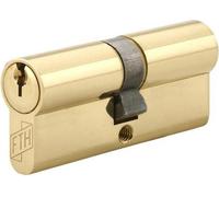 Cylindre de serrure double entrée FTH 5G, 40x40mm, cylindre et clés en laiton, 3 clés crantées - FTH
