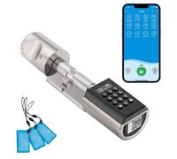 Cylindre de serrure électronique avec code, RFID, application mobile, et indice de protection IP65