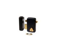 Cylindre de serrure monopoint 50 mm gauche noir mat ton laiton