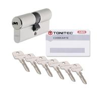 Cylindre de serrure profilé Abus EC550 à combinaisons multiples avec 5 clés et carte CodeCard ToniTec®