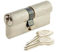 Yale YC500+ Cylindre Serrure 40x50 mm, 5 Goupilles - Porte Extérieure, Porte intérieure, Porte d'Entrée - 3 Clés, Nickelé