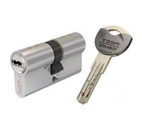 Cylindre de Sureté TK6 3 clés incopiables double brevet Nickelé 40X40 - AK6354040N