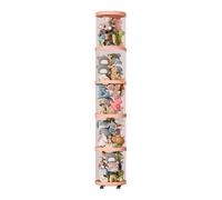 Cylindre d'organisateur vertical en peluche - Structure transparente du conteneur, format de sections empilables, tour pour vitrine avec figures douces, unité de guidée avec roues | Avec la