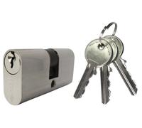 Cylindre double entrée ovale 30 x 30 mm laiton nickelé CISA CIS08210.02
