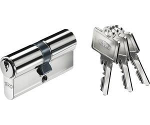 Cylindre double industriel BKS PZ88 35/55mm, à blocage identique, laiton nickelé
