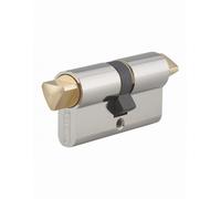 Cylindre double laiton nickelé 30x30 + 2 triangles 14 mm THIRARD sans clé - 2TE14053031