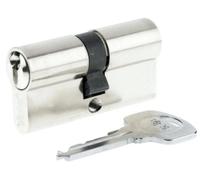 Cylindre double Yale Europrofil 500 plus, 35/40, 3 clés, nickel satiné