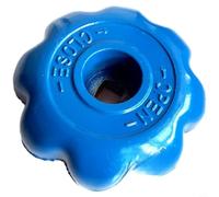 Cylindre d'oxygène en aluminium Poignée de volant pour bouton de valve Argon 8 x 8 mm Poignée octogonale Noir (Bleu)