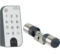 Cylindre Électronique BURG-WÄCHTER secuENTRY easy 7602, Clavier secuENTRY Fingerprint, Code & Empreinte Digitale, IP43, Jusqu'à 118 mm