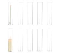 Cylindre en Verre pour Bougies Bougeoir en Verre：Hewory Set de 10 cylindres sans Fond pour décoration de Mariage Photophore en Verre pour décoration de Table Mariage Noël Bougeoir