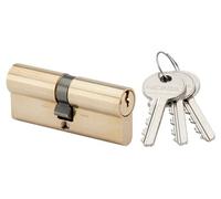 Cylindre européen double entrée 35x65mm laiton sur PTT et EDF - RONIS - 120751