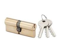 Cylindre européen double entrée 35x65mm laiton sur PTT et EDF - RONIS - 120751 Noir G