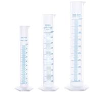 Cylindre gradué en plastique 100Ml 250Ml 500Ml transparent avec tube à essai d'hydromètre à échelle pour fournitures de laboratoire scientifique l'école domicile