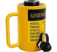 Cylindre hydraulique pour cric - Piston à simple effet - 20 t - Course 100 mm - Acier 45# - Pour pompe manuelle de la série CP-700 - Jaune