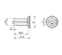 Cylindre interchangeable v3 uno avec 2 clefs metal 121.01.003