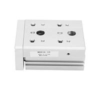 Cylindre Pneumatique Double Effet MXS16, Guide Rail Haute Précision, Alésage 16×2mm - Sortie de Puissance Renforcée, Guidage à Colonne Liquide, Montage Multiposition (MXS16-10)