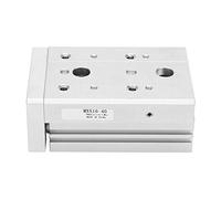 Cylindre Pneumatique Double Effet MXS16, Guide Rail Haute Précision, Alésage 16×2mm - Sortie de Puissance Renforcée, Guidage à Colonne Liquide, Montage Multiposition (MXS16-40)