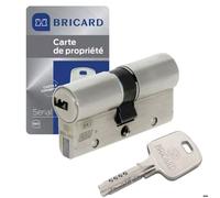 Cylindre serrure européen double entrée 30 x 40 mm debrayable 4 clés Serial S A2P 1 BRICARD