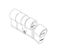 ABUS Cylindre à profil européen D6PS 40 x 40 mm Anti-casse Double entrée Nickelé