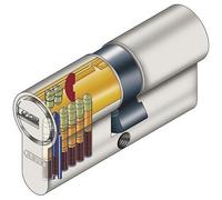 ABUS EC-SNP 30/50 Cylindre Débrayable pour Portes Extérieures/Entrées d'appartement, Nickelé Mat, 30/50 mm