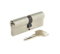 Yale Cylindre de serrure YC500+ 40x40 mm – 5 goupilles, 3 clés, nickelé – porte extérieure/entrée