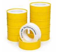 Cylocrya 10 Rouleaux Ruban PTFE Blanc 12 mm x 12 m, Ruban d’Étanchéité Filetage Résistant de -180 à 370 °C pour Tuyaux, Robinets, Douche, Chauffage et Plomberie