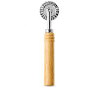 Cylocrya Roulette à Pâtisserie Ondulée en Alliage de Zinc avec Lame Dentelée et Long Manche en Bois, Coupe-Pâte pour Raviolis, Pâtes, Biscuits et Pizza