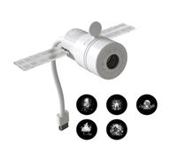 Cymwer Projecteur d'étoiles Veilleuse 2 en 1 Portable USB 360 Col de Cygne | 5 films remplaçables double mode chambre d'enfant galaxie plafond atmosphère lampe spatiale cadeau à faible consommation d