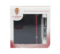 CYP BRAND - Sporting de Gijón, Agenda et stylos, Papeterie, Coffret cadeau, Noir, Produit officiel