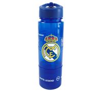 CYP BRANDS Cantimplora snack Real Madrid 450ml - Gourde isotherme avec compartiment à snacks - 450 ml et 150 ml - Poignée de transport