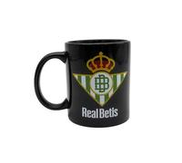 CyP Brands-Real Betis Balompié, Tasse, Céramique, Menage, Petit-déjeuner, Couleur Noir, Produit Officiel