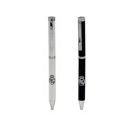 CyP Brands-Real Madrid Set avec deux stylos à bille, étui, boîte cadeau, couleur blanche, produit officiel