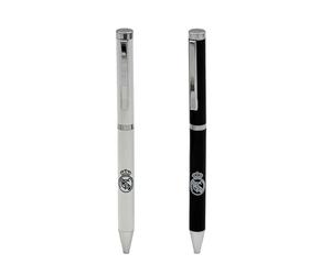 CyP Brands-Real Madrid Set avec deux stylos à bille, étui, boîte cadeau, couleur blanche, produit officiel