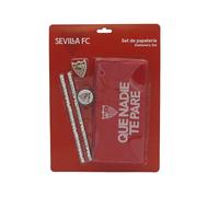 CyP Brands- Sevilla Set de papeterie, écriture, étui, crayons, taille-crayon, gomme à effacer, couleur rouge, produit officiel