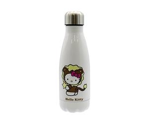 CYPBRANDS CyP Brands-Hello Kitty Sanrio Bouteille d'eau Bidon Gourde Horoscope Lion 550 ml Blanc Produit officiel