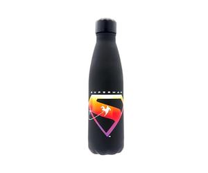 CYPBRANDS CyP Brands-Superman Gourde en acier avec fermeture hermétique Noir 550 ml Produit officiel