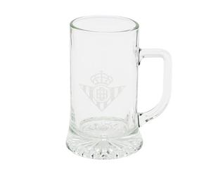 CYPBRANDS Real Betis Balompié Chope à bière en verre Transparent Capacité 500 ml Produit officiel
