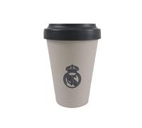 CYPBRANDS Real Madrid Gobelet à emporter avec couvercle Couleur crème Produit officiel
