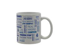 CYPBRANDS Real Madrid, tasse, tasse en céramique, ustensiles de cuisine, petit-déjeuner, tasses originales, couleur blanche, produit officiel