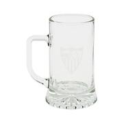CYPBRANDS Sevilla FC Carafe à bière en verre, capacité 500 ml, transparent, produit officiel