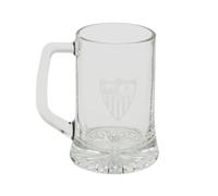 CYPBRANDS Sevilla FC Chope à bière en verre, capacité 280 ml, transparent, produit officiel