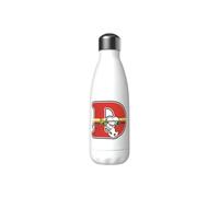 CYPBRANDS Snoopy Bouteille d'eau en acier inoxydable avec fermeture hermétique Lettre D multicolore 550 ml Blanc