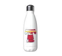 CYPBRANDS Snoopy Bouteille d'eau en acier inoxydable avec fermeture hermétique Motif lettre T multicolore 550 ml Blanc