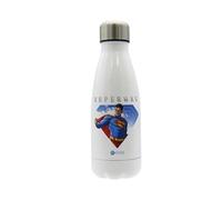 CYPBRANDS Superman Gourde en acier avec fermeture hermétique Blanc 550 ml Produit officiel