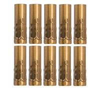 Cyrank 10 PCS E14 Tube métallique pour Douille de Bougie, Douille Bougie, Douille de siège de Bougie, Douille de Goutte - à - Goutte, Douille de Lampe, Accessoires d'éclairage de Bougie E14(Bronze)