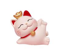 Cyrank Chat De Bienvenue, Mini Chat Ondulant Chinois Maneki Neko Fortune Lucky Fortune Cat Japanese Lucky Cat Cute Cat Decor Good Luck Wealth Cats, Chat Chinois Porte Bonheur, Statue Chat(03)